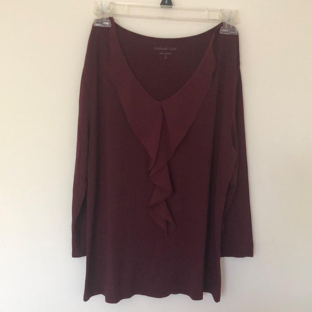 Coldwater Creek plum colored Size small top